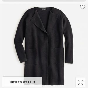 J. Crew Juliette collarless sweater blazer